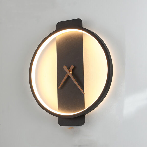 Nordic Wall Lamp Bedroom Bedside Lamp Clock Modeling Lamp - Image 4