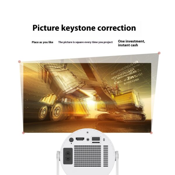 Portable Projector Small Straight Projector For Home Use 180 Degrees Projection Angle Automatic Focus Home Video Projector - Image 9